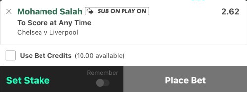 Chelsea v Liverpool bet builder