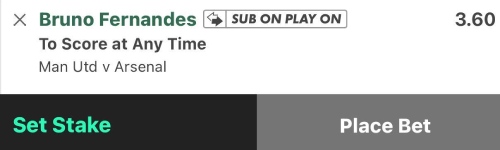 Man Utd v Arsenal bet builder