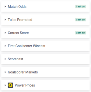 Paddy power betting options