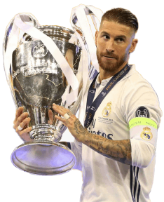 Ramos with the UEFA Champions League Trophy