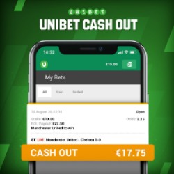The cash-out feature at Unibet