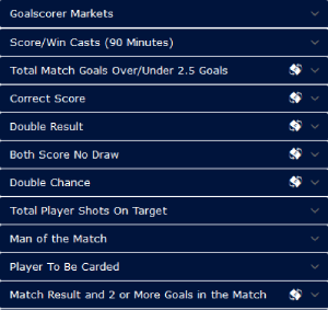 Popular Football Bets at William Hill?